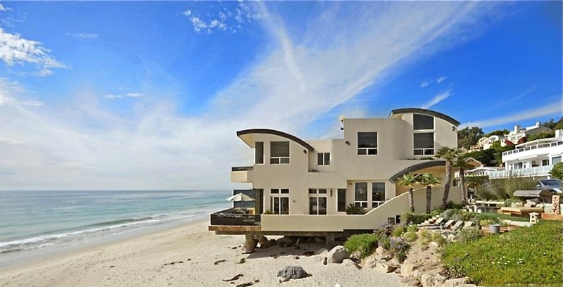 The beautiful Malibu Haven beach house features a stunning view